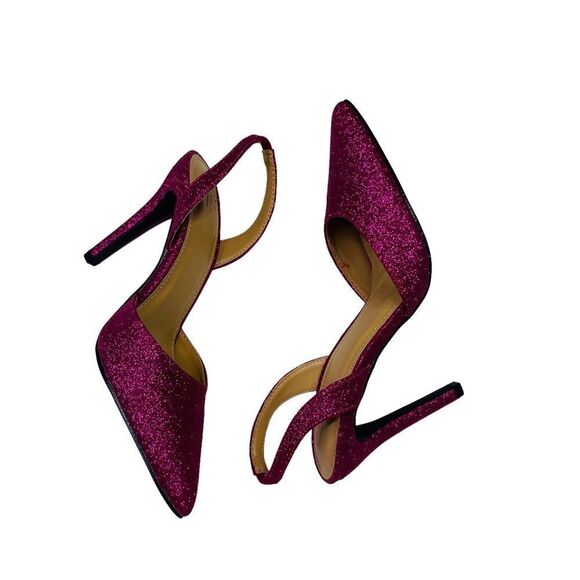 NIB JustFab Fuscia Giselle Sling Back Heels - Size 5.5 - Picture 11 of 16